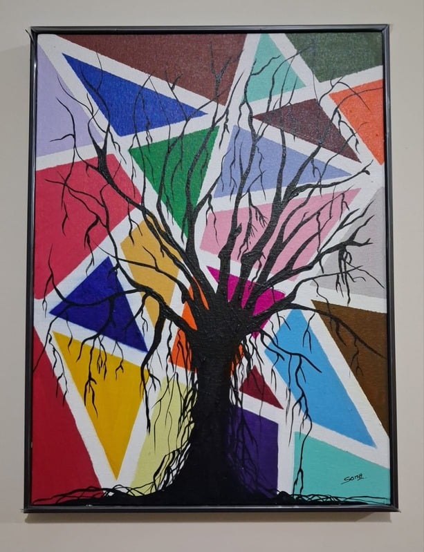 Rooted – handmade painting by Sonia Masterstrokes