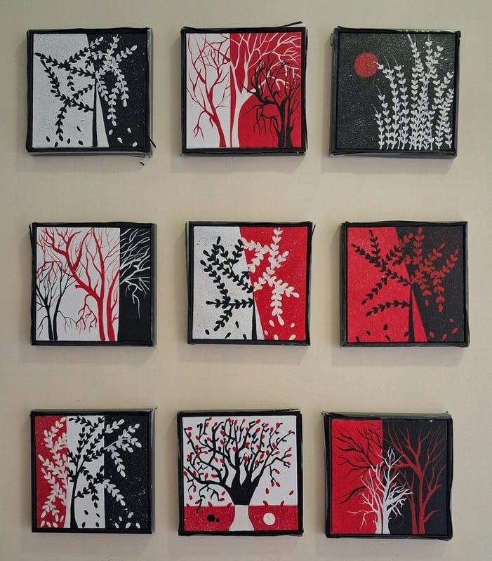 Fragments of Nature – handmade painting by Sonia Masterstrokes