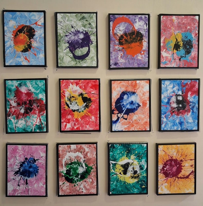 Blossom Explosion 02 – handmade painting by Sonia Masterstrokes