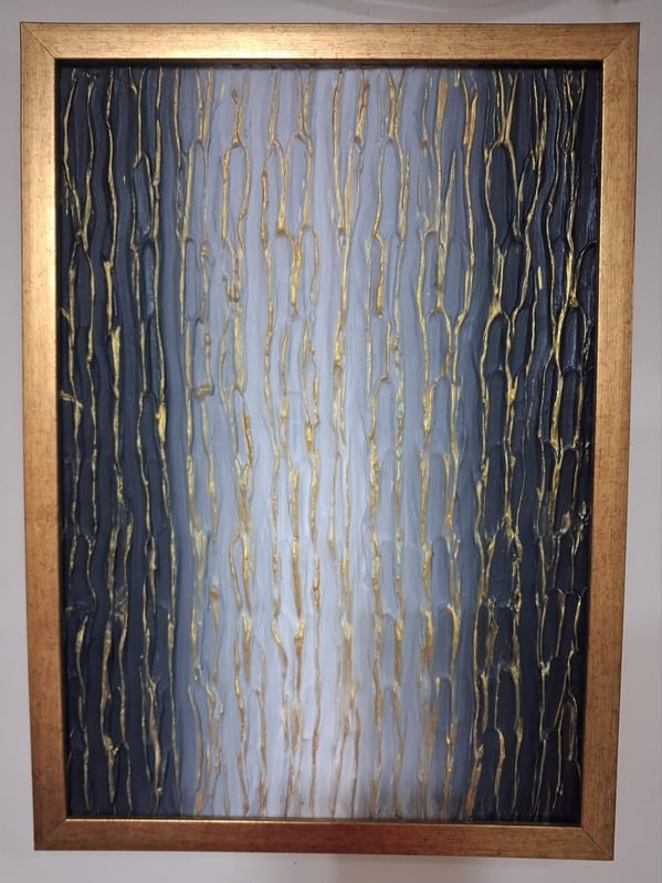 Shadows and Gold – handmade painting by Sonia Masterstrokes