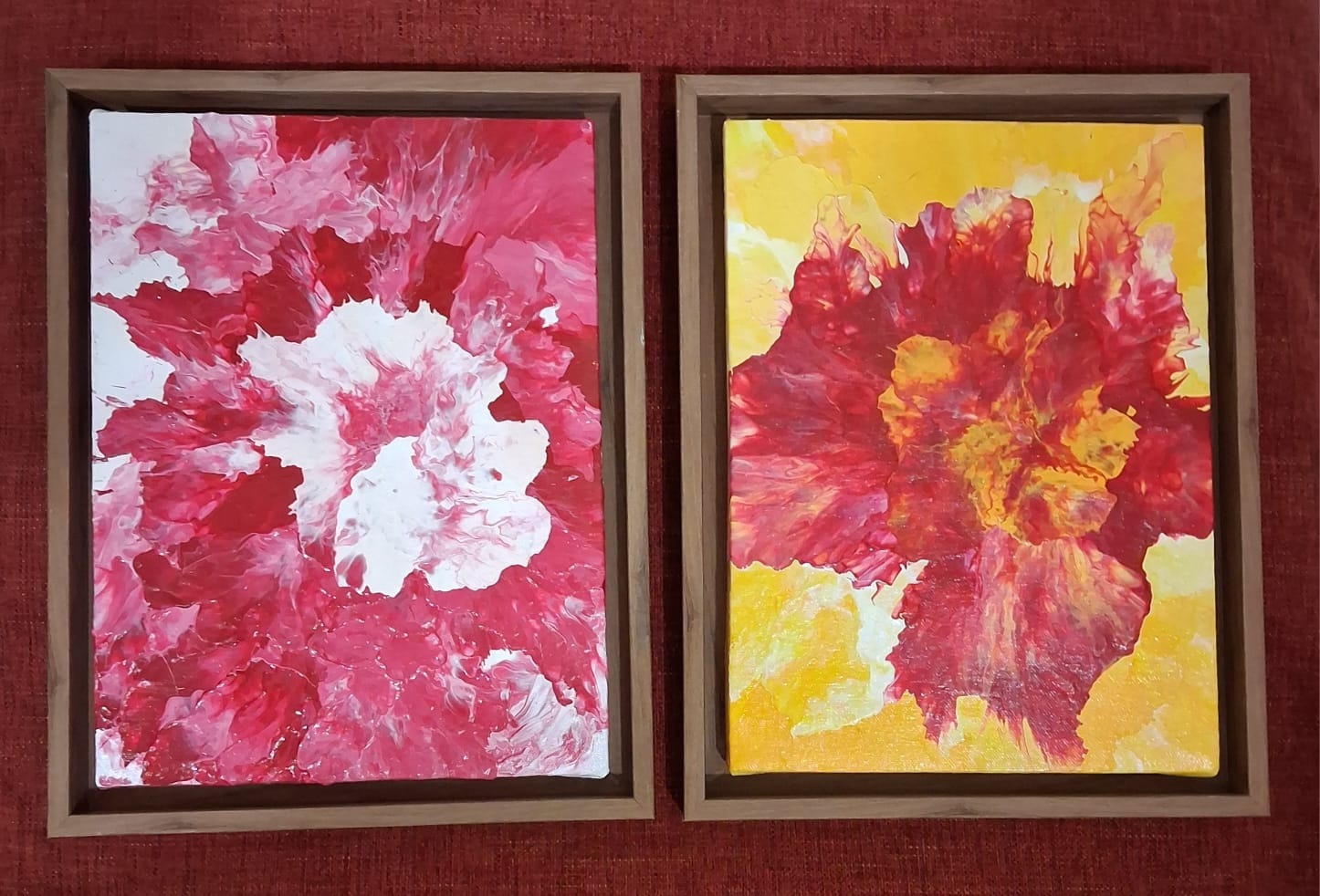 Twin Blossoms – handmade painting by Sonia Masterstrokes