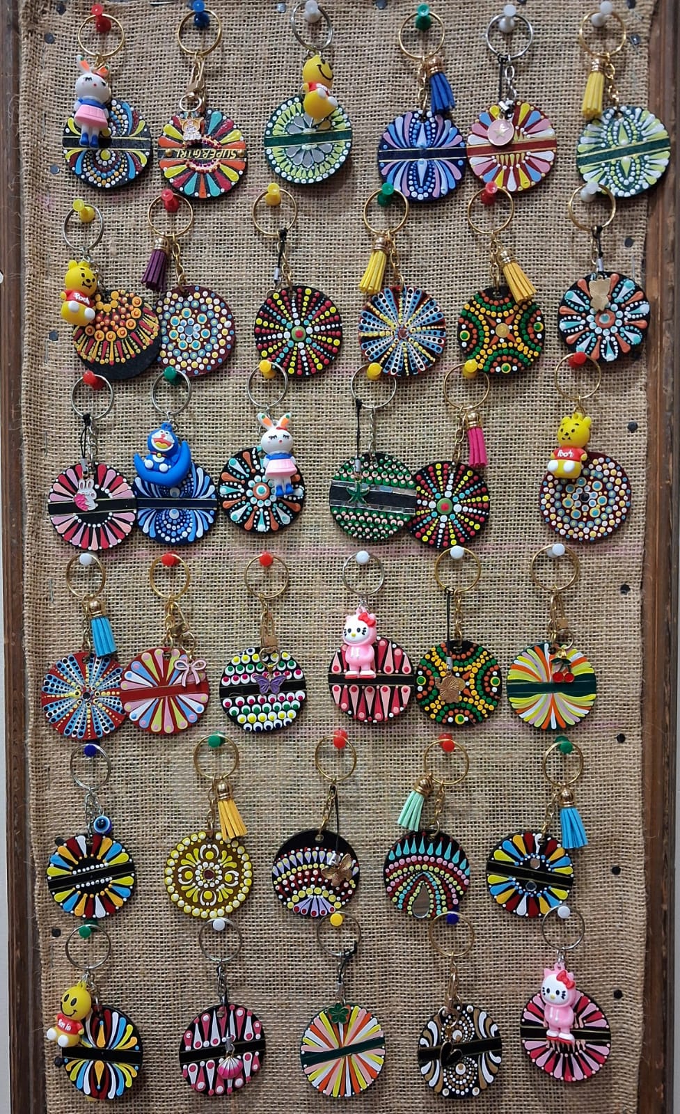 Mandala Luxe Bag Charm & Key Chain – handmade accessory by Sonia Masterstrokes