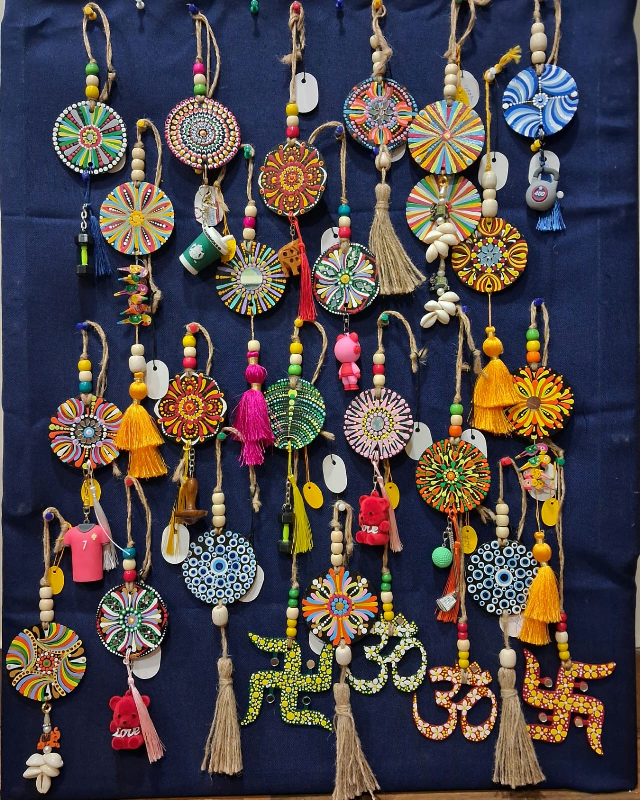 Ethnic Car & Charm Hanging – handmade accessory by Sonia Masterstrokes